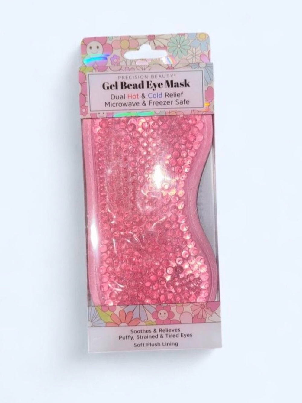 Precision Beauty Pink Gel Bead Eye Mask - Hot & Cold Therapy